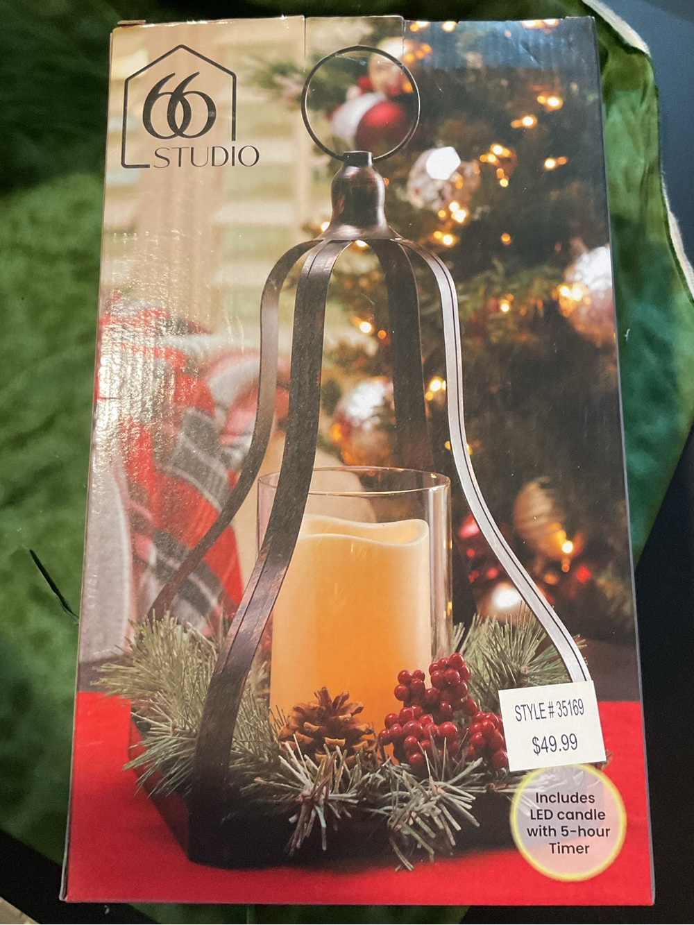 Studio 66 Holly Bells Lantern